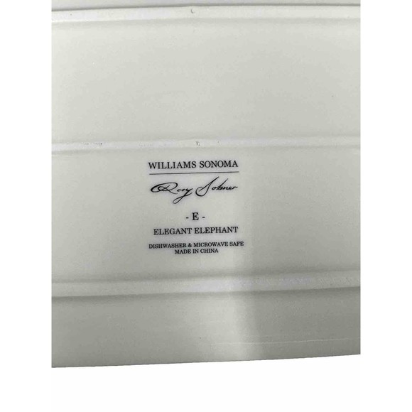 Williams Sonoma Rory Dobner Monogram Elegant Elephant Rectangular Platter Tray - Picture 6 of 7